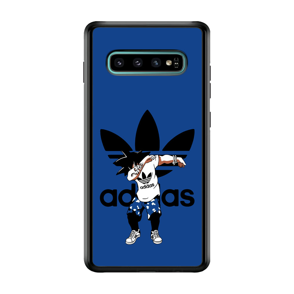 Adidas Dragon Ball Goku Dub Samsung Galaxy S10 Case-Mobile Phone Case-Rubber Black (2D Case)-Altracase