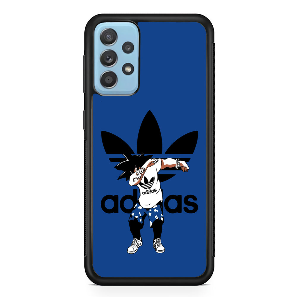 Adidas Dragon Ball Goku Dub Samsung Galaxy A72 Case-Mobile Phone Case-Rubber Black (2D Case)-Altracase