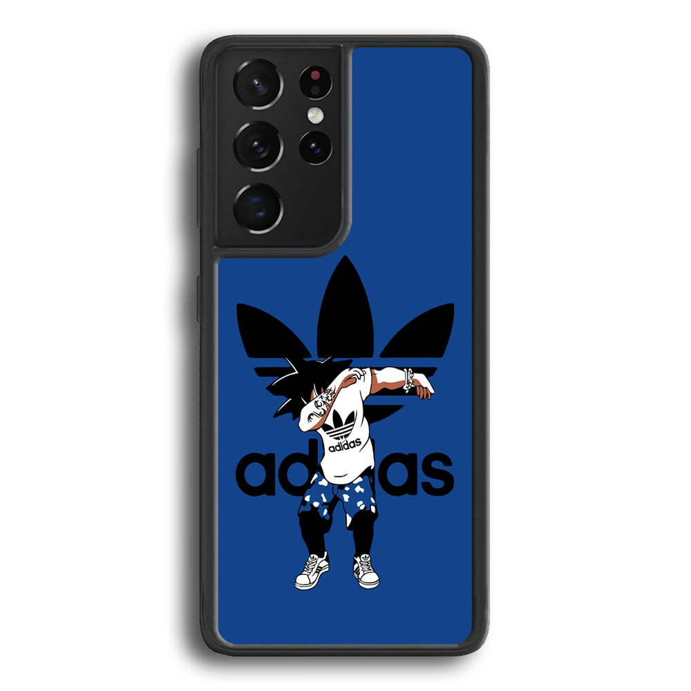 Adidas Dragon Ball Goku Dub Samsung Galaxy S24 Ultra Case-Mobile Phone Case-Rubber Black (2D Case)-Altracase