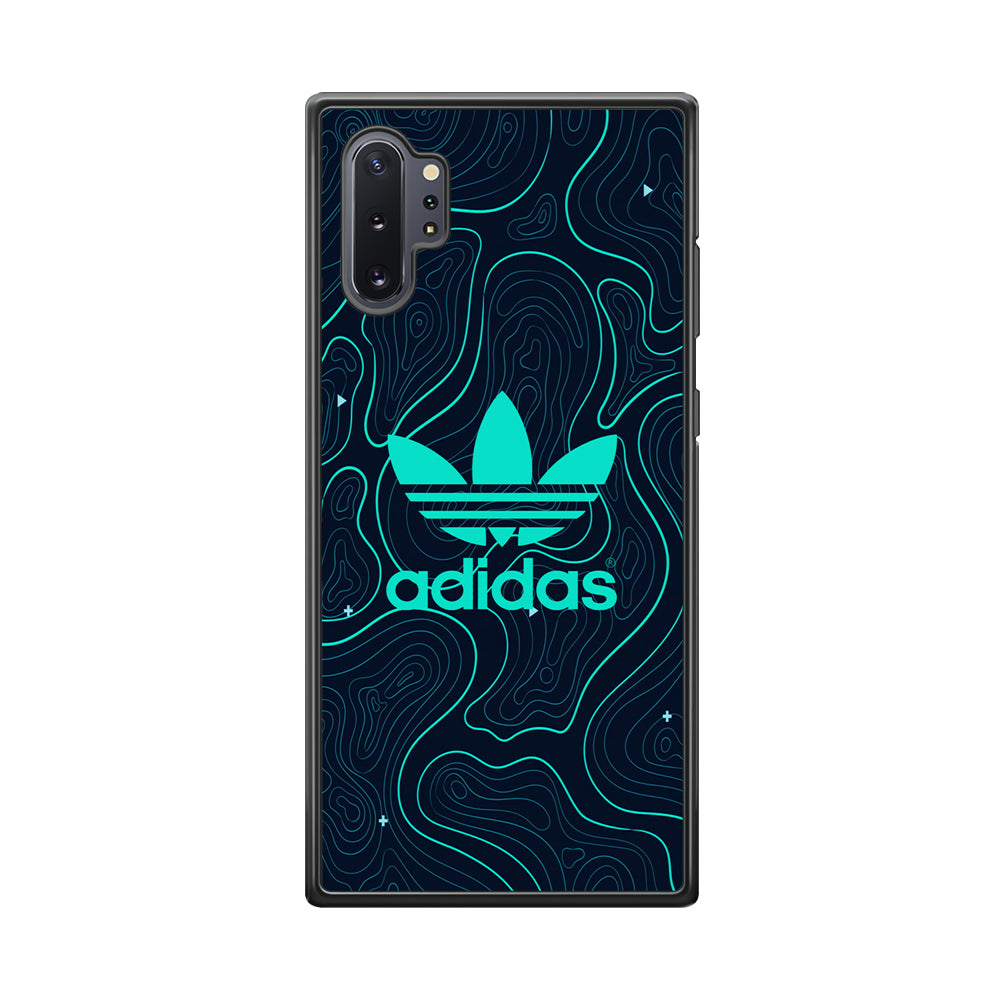 Adidas Glowing Blue Contour Samsung Galaxy Note 10 Plus Case-Mobile Phone Case-Rubber Black (2D Case)-Altracase