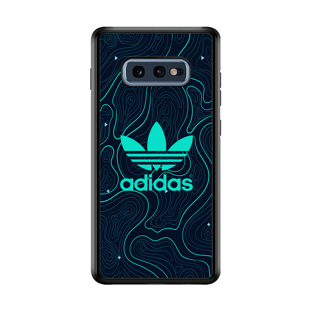 Adidas Glowing Blue Contour Samsung Galaxy S10E Case-Mobile Phone Case-Rubber Black (2D Case)-Altracase