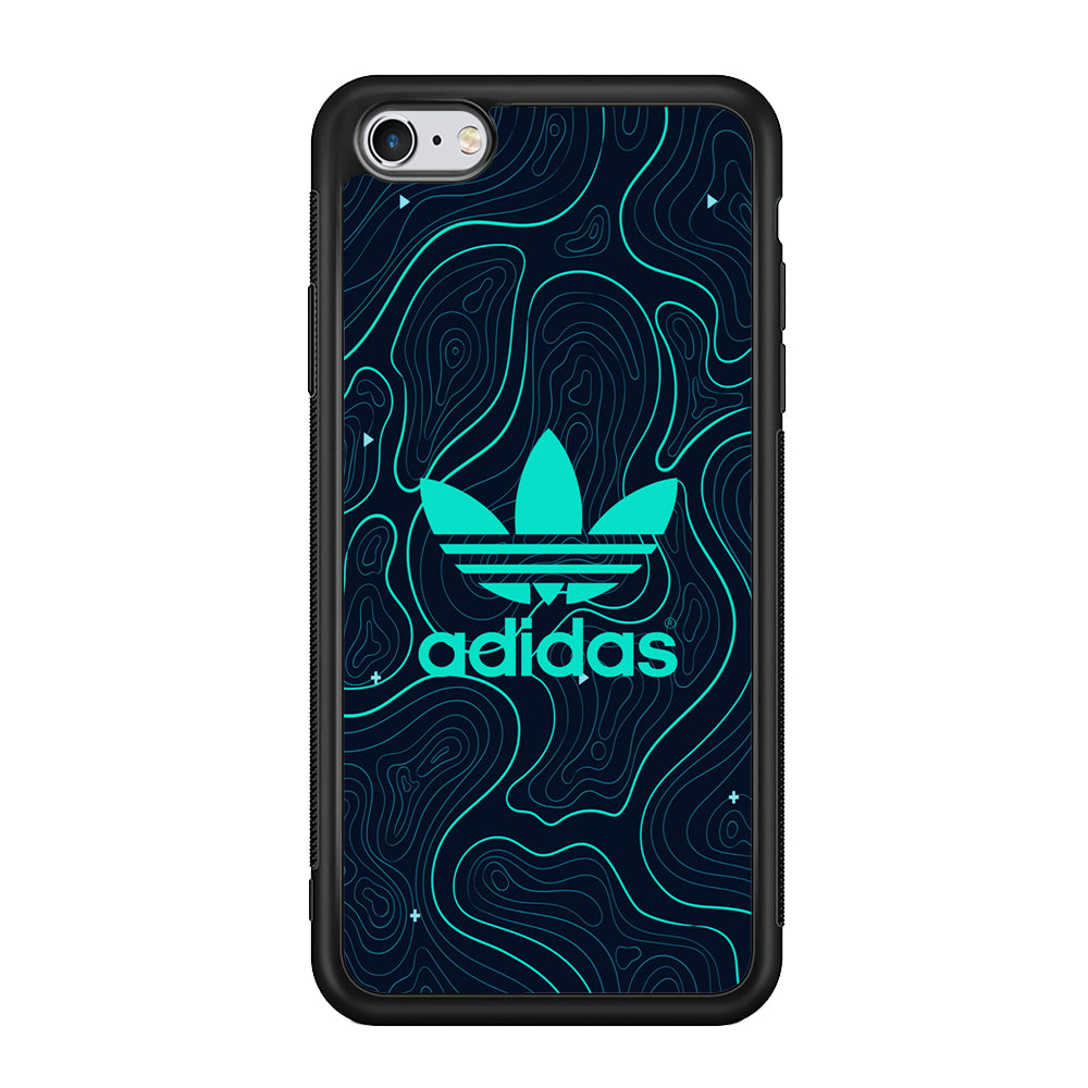Adidas Glowing Blue Contour iPhone 6 Plus | 6s Plus Case-Mobile Phone Case-Rubber Black (2D Case)-Altracase