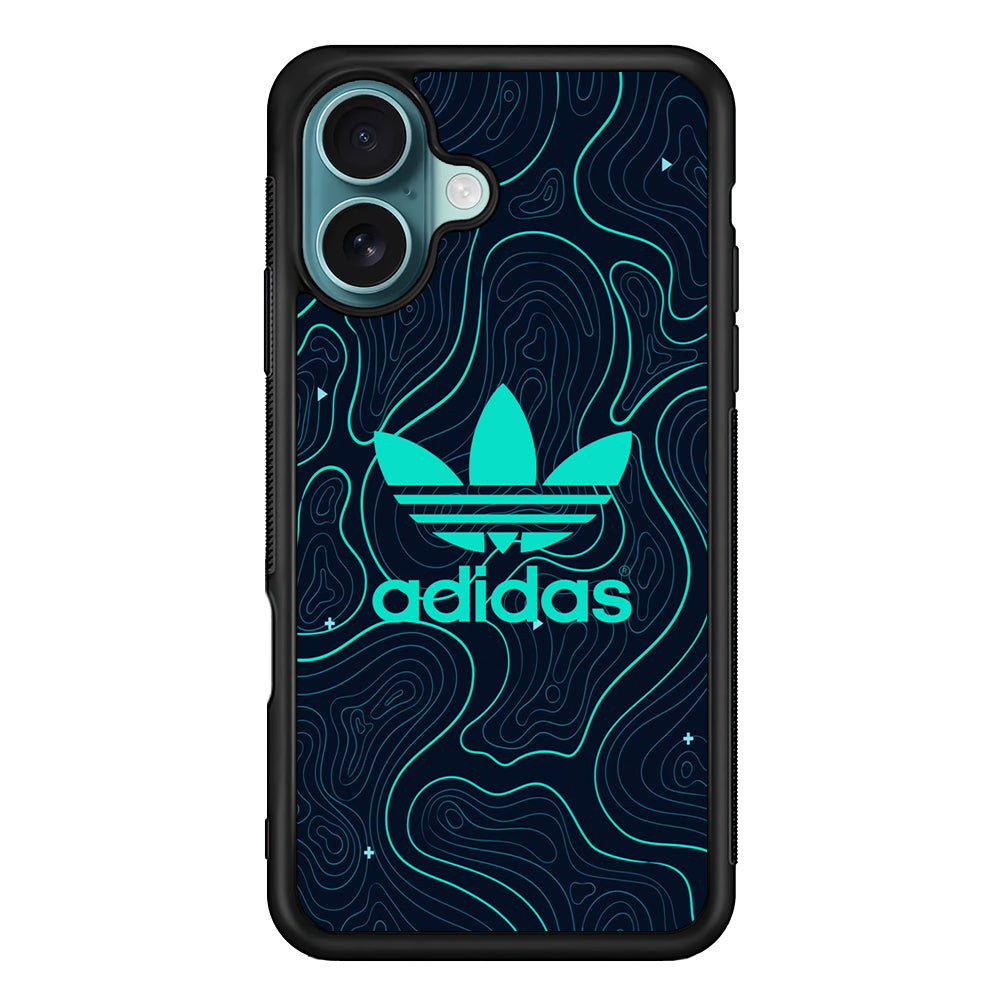 Adidas Glowing Blue Contour iPhone 16 Case - Altracase