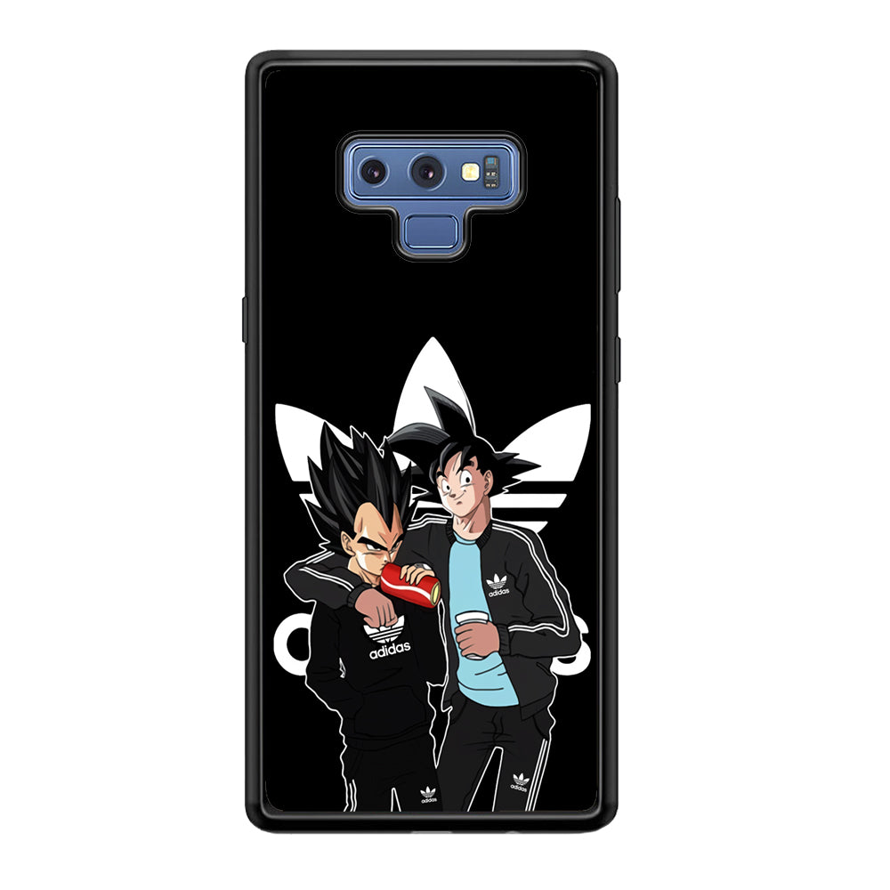 Adidas Goku and Vegeta Samsung Galaxy Note 9 Case-Mobile Phone Case-Rubber Black (2D Case)-Altracase
