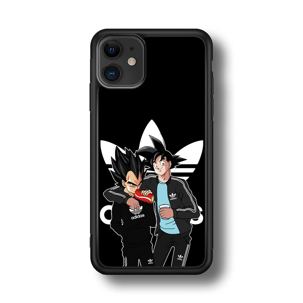 Adidas Goku and Vegeta iPhone 11 Case-Mobile Phone Case-Rubber Black (2D Case)-Altracase