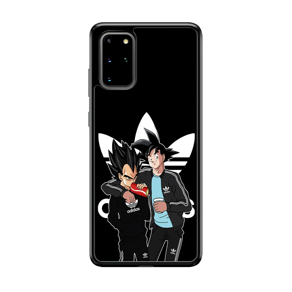 Adidas Goku and Vegeta Samsung Galaxy S20 Plus Case-Mobile Phone Case-Rubber Black (2D Case)-Altracase