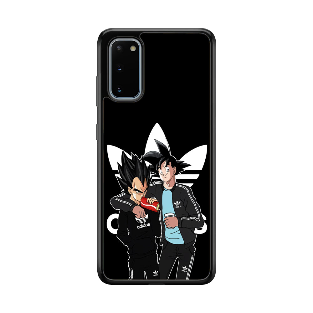 Adidas Goku and Vegeta Samsung Galaxy S20 Case-Mobile Phone Case-Rubber Black (2D Case)-Altracase