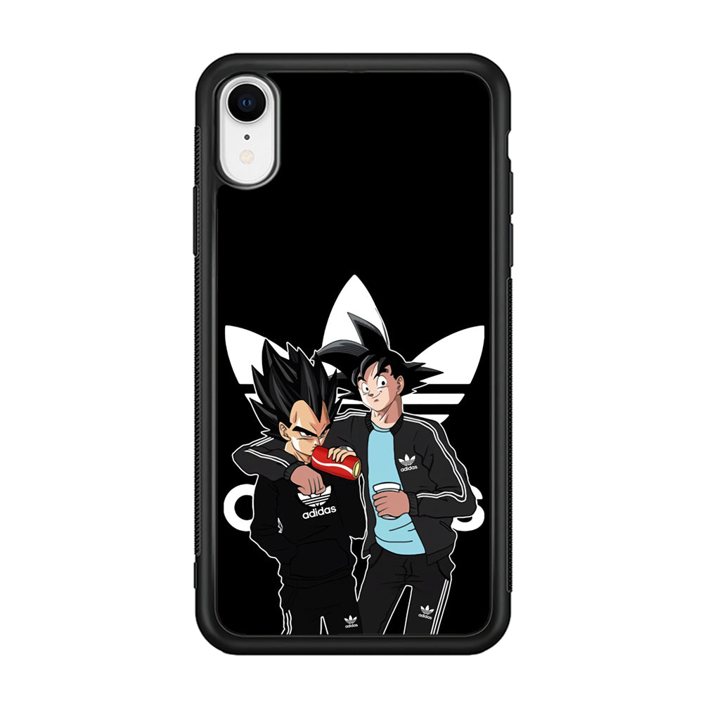 Adidas Goku and Vegeta iPhone XR Case-Mobile Phone Case-Rubber Black (2D Case)-Altracase