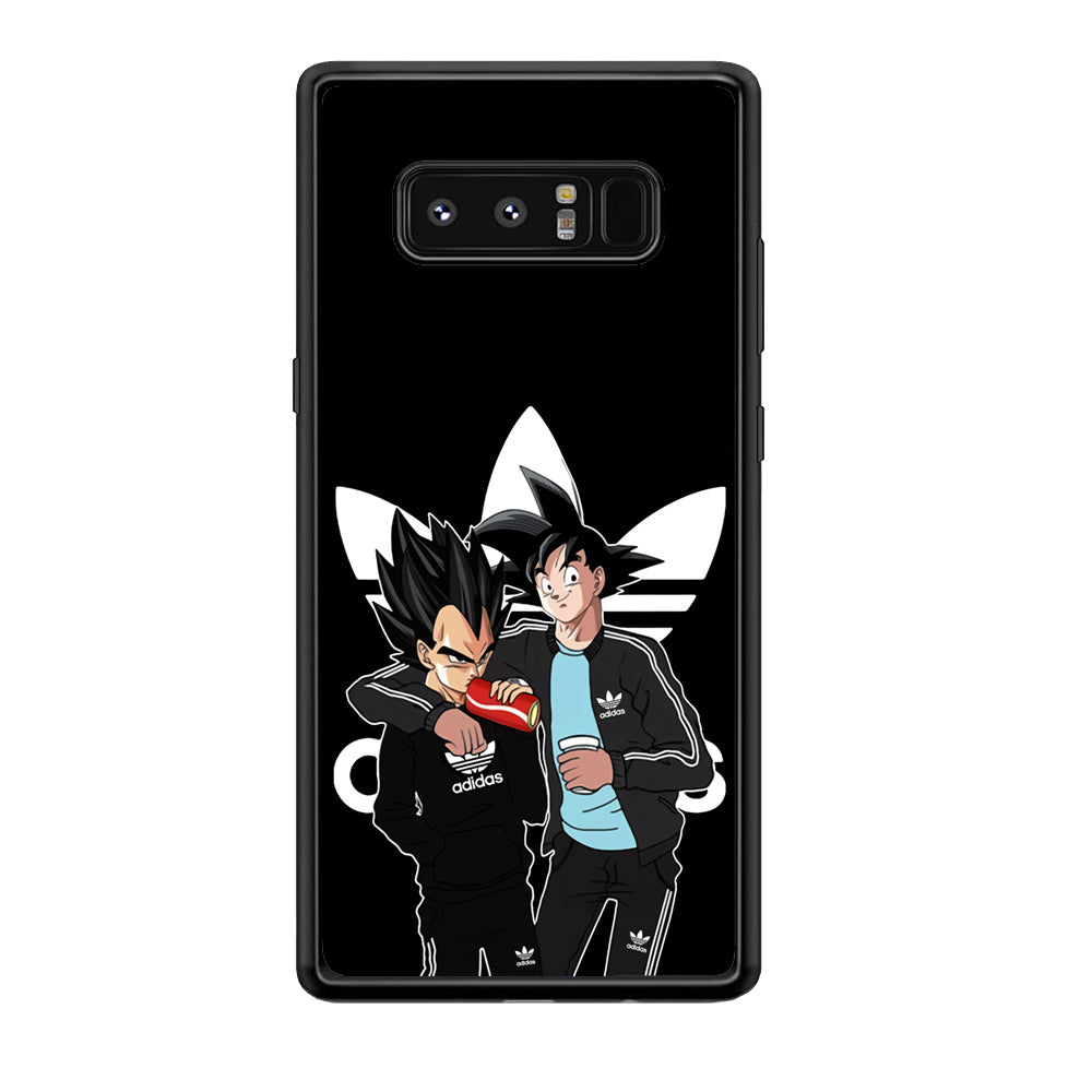 Adidas Goku and Vegeta Samsung Galaxy Note 8 Case-Mobile Phone Case-Rubber Black (2D Case)-Altracase