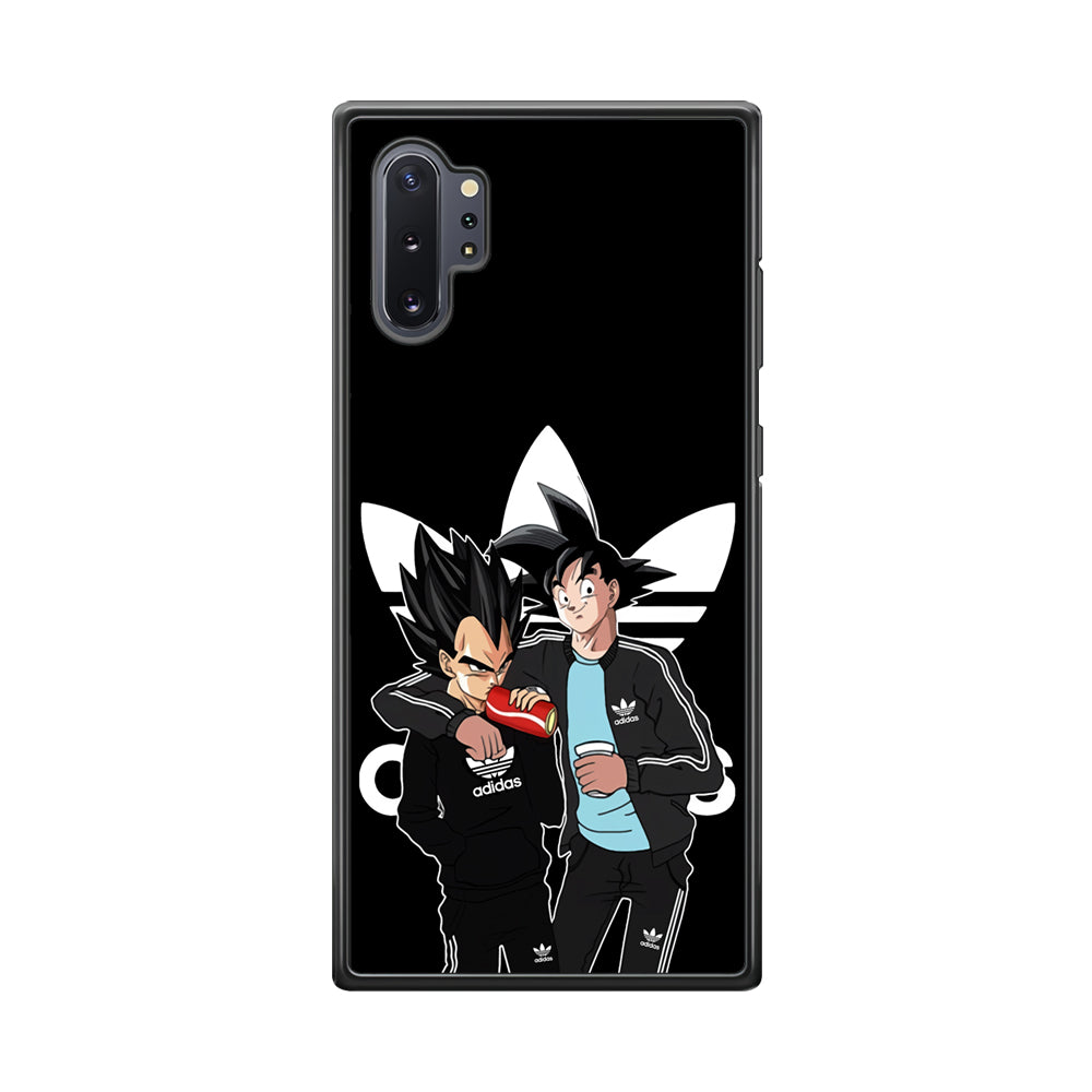 Adidas Goku and Vegeta Samsung Galaxy Note 10 Plus Case-Mobile Phone Case-Rubber Black (2D Case)-Altracase