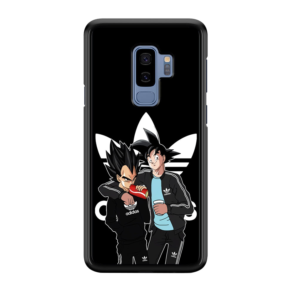 Adidas Goku and Vegeta Samsung Galaxy S9 Plus Case-Mobile Phone Case-Rubber Black (2D Case)-Altracase