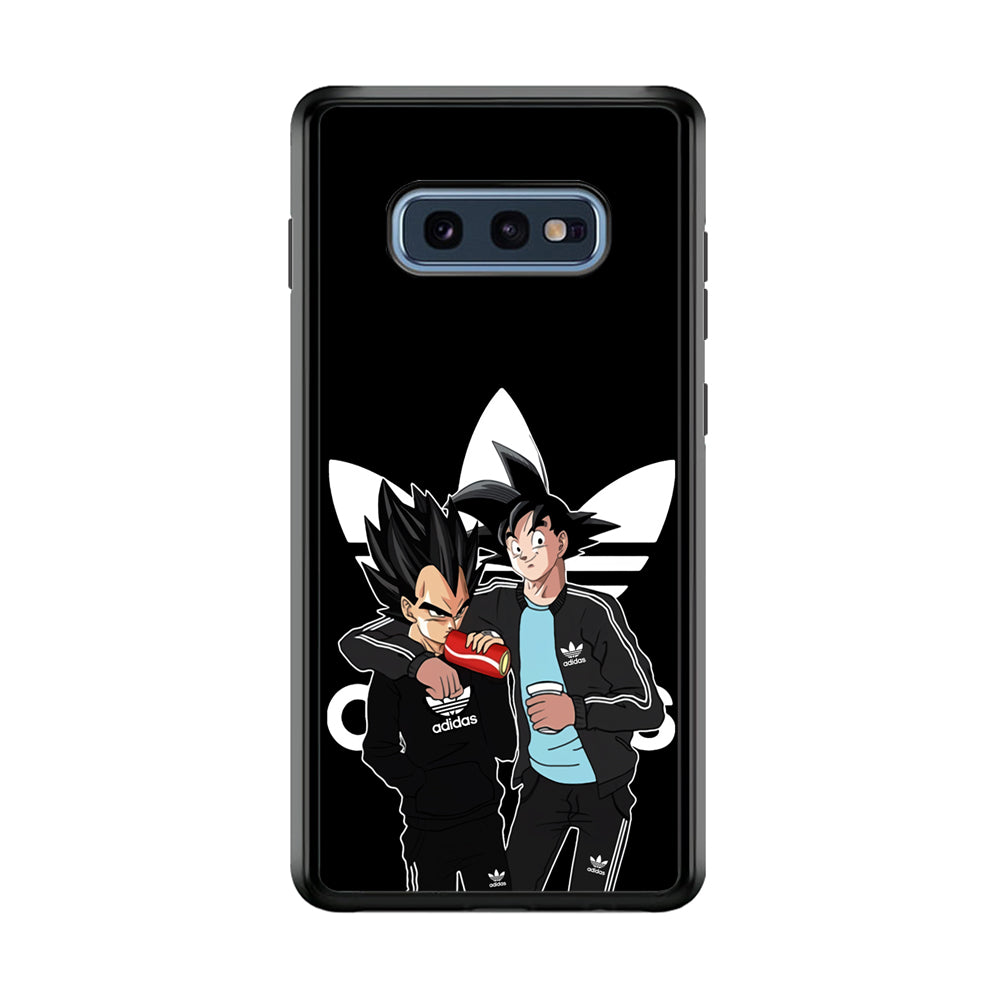Adidas Goku and Vegeta Samsung Galaxy S10E Case-Mobile Phone Case-Rubber Black (2D Case)-Altracase