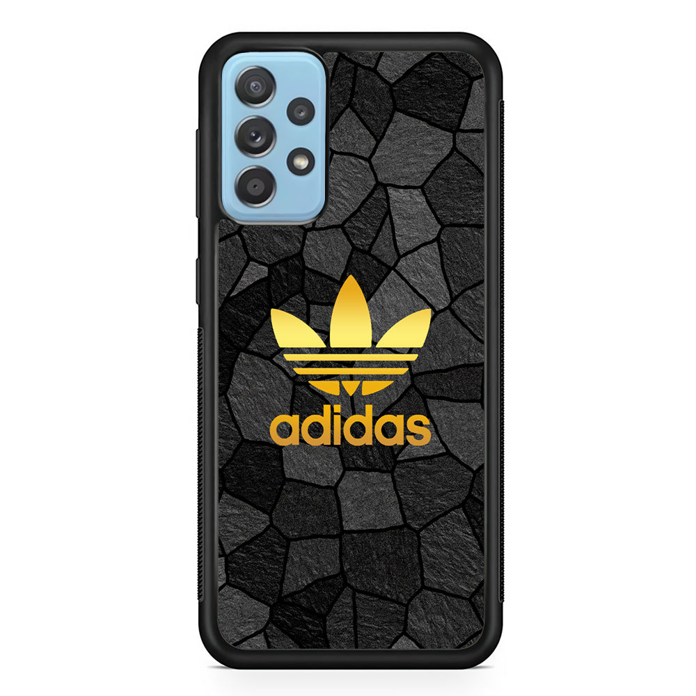 Adidas Gold Rock Patern Samsung Galaxy A72 Case-Mobile Phone Case-Rubber Black (2D Case)-Altracase