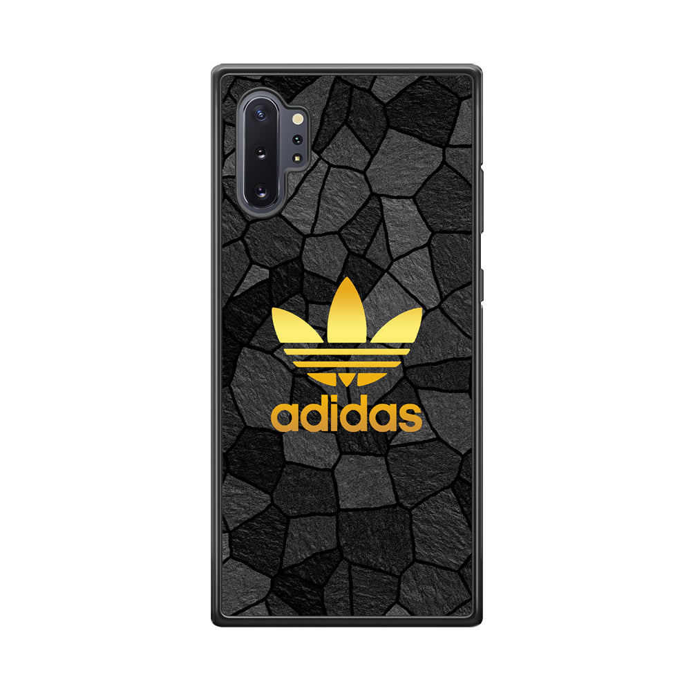 Adidas Gold Rock Patern Samsung Galaxy Note 10 Plus Case-Mobile Phone Case-Rubber Black (2D Case)-Altracase
