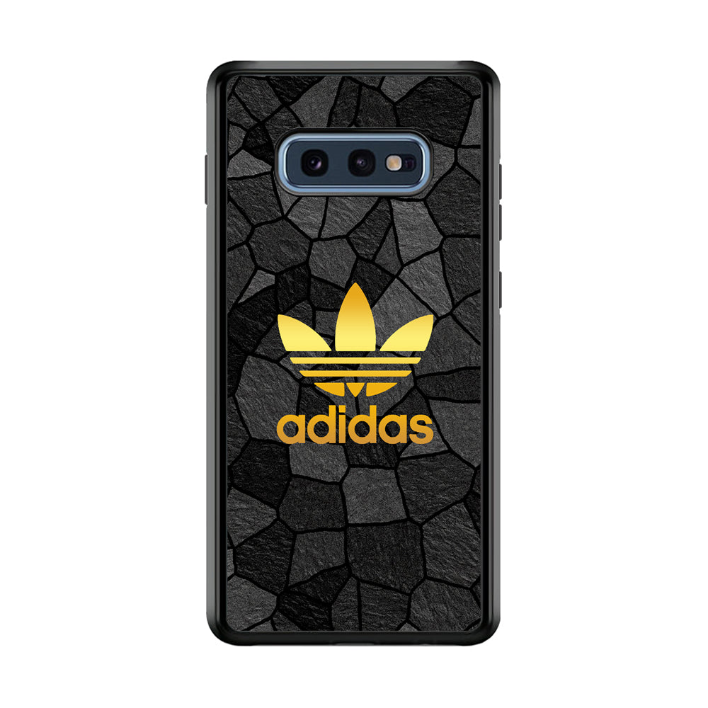Adidas Gold Rock Patern Samsung Galaxy S10E Case-Mobile Phone Case-Rubber Black (2D Case)-Altracase
