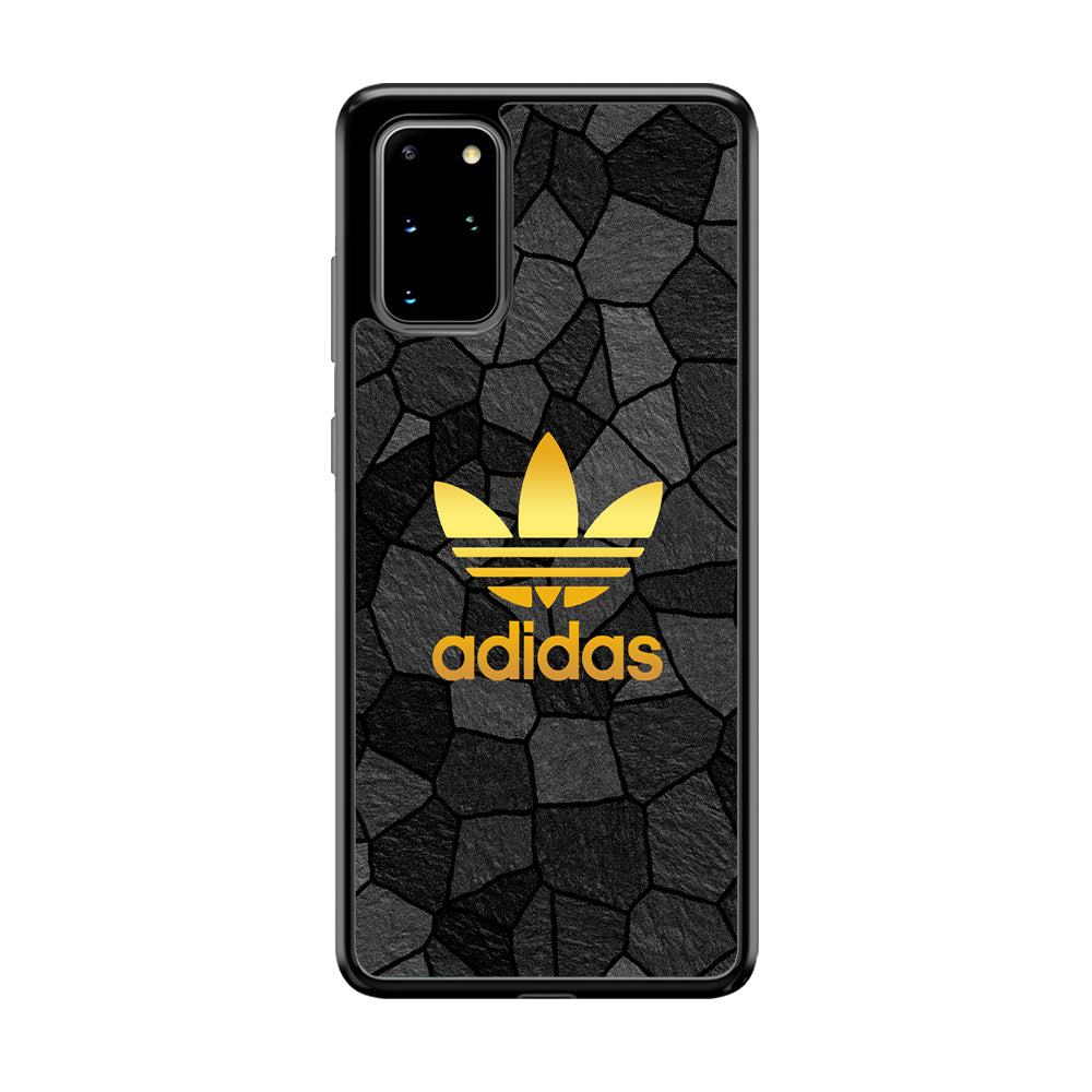 Adidas Gold Rock Patern Samsung Galaxy S20 Plus Case-Mobile Phone Case-Rubber Black (2D Case)-Altracase