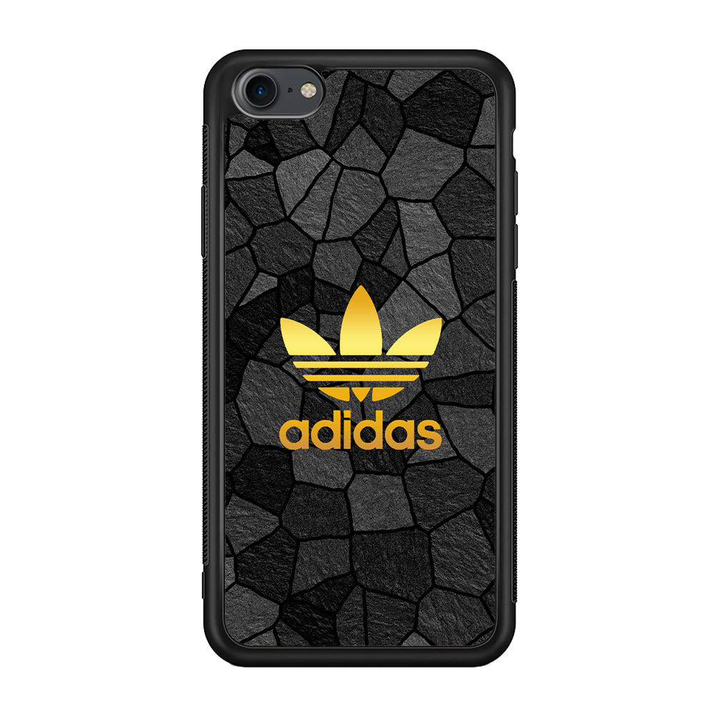 Adidas Gold Rock Patern iPhone 8 Case-Mobile Phone Case-Rubber Black (2D Case)-Altracase