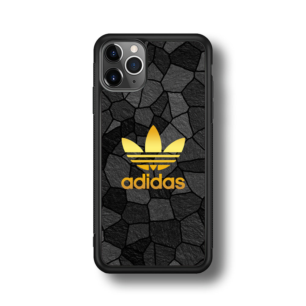 Adidas Gold Rock Patern iPhone 11 Pro Case-Mobile Phone Case-Rubber Black (2D Case)-Altracase
