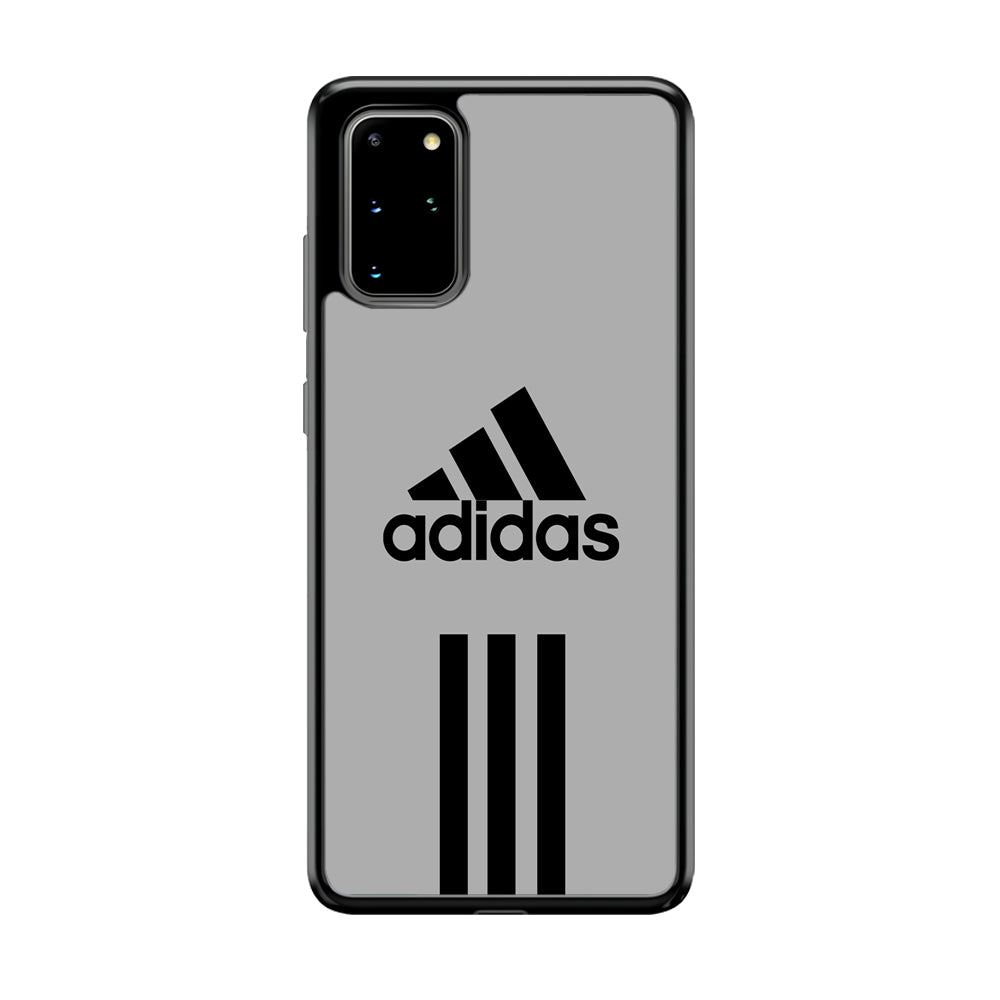 Adidas Gray Three Lines Samsung Galaxy S20 Plus Case-Mobile Phone Case-Rubber Black (2D Case)-Altracase