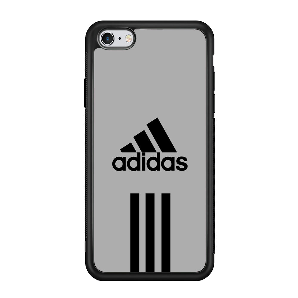 Adidas Gray Three Lines iPhone 6 | 6s Case-Mobile Phone Case-Rubber Black (2D Case)-Altracase