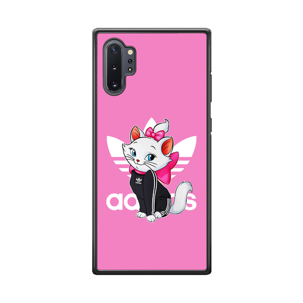 Adidas Marie The White Kitten Samsung Galaxy Note 10 Plus Case-Mobile Phone Case-Rubber Black (2D Case)-Altracase