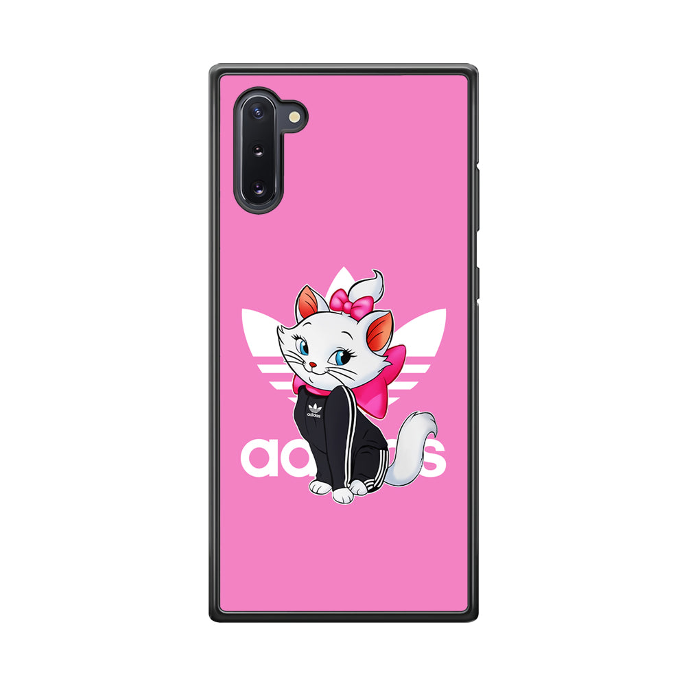 Adidas Marie The White Kitten Samsung Galaxy Note 10 Case-Mobile Phone Case-Rubber Black (2D Case)-Altracase