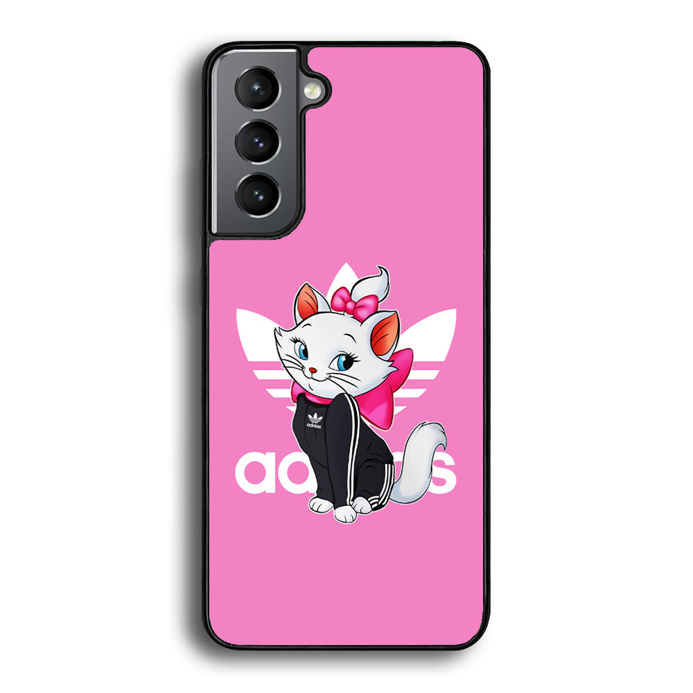 Adidas Marie The White Kitten Samsung Galaxy S22 Case-Mobile Phone Case-Rubber Black (2D Case)-Altracase