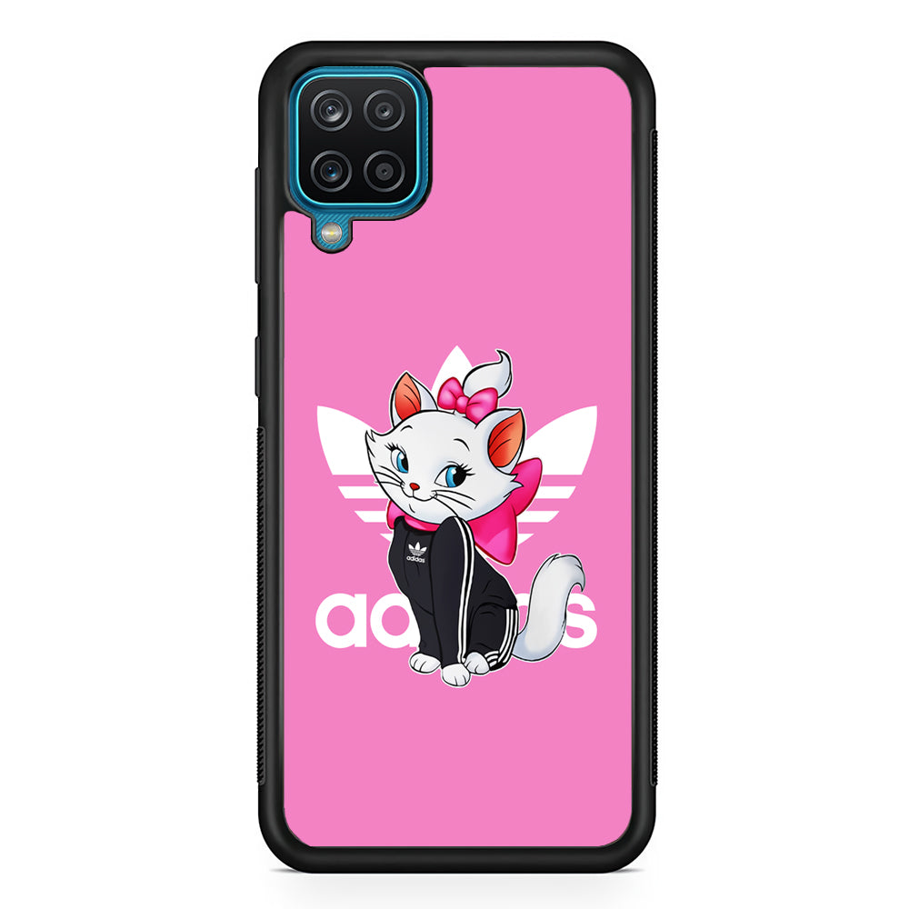 Adidas Marie The White Kitten Samsung Galaxy A12 Case-Mobile Phone Case-Rubber Black (2D Case)-Altracase
