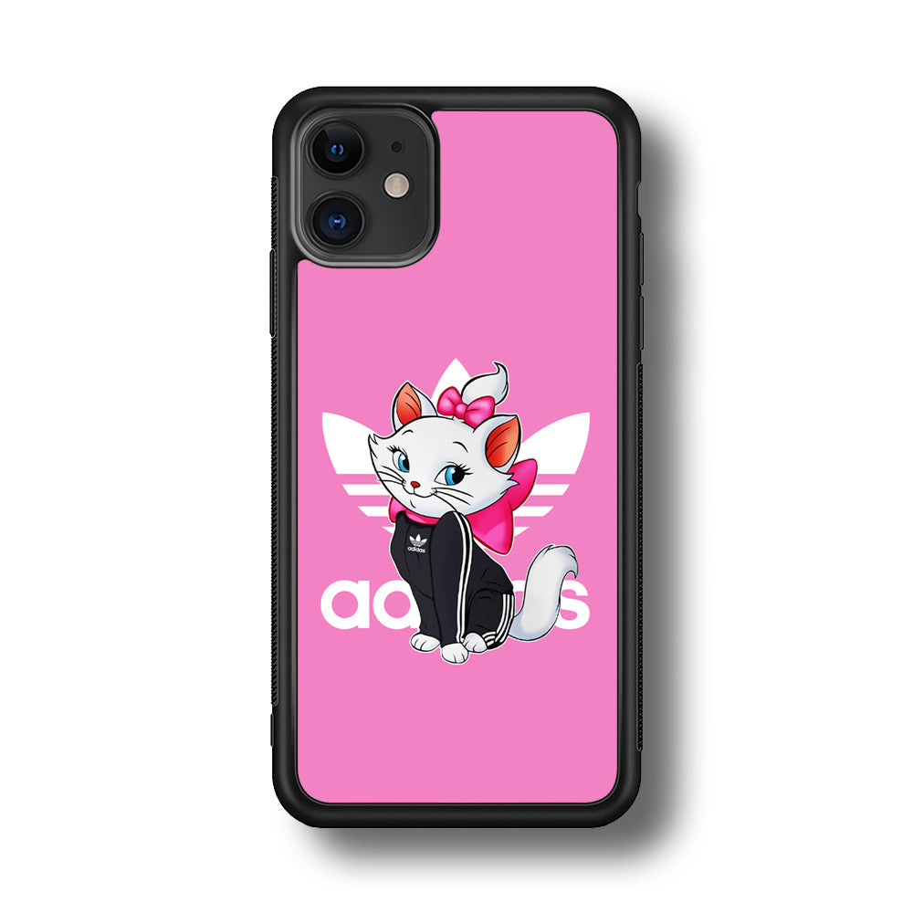 Adidas Marie The White Kitten iPhone 11 Case-Mobile Phone Case-Rubber Black (2D Case)-Altracase