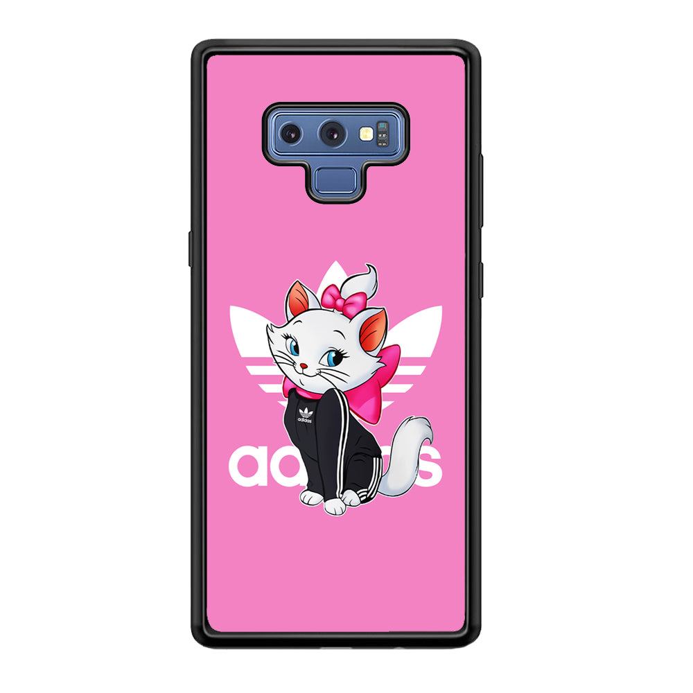 Adidas Marie The White Kitten Samsung Galaxy Note 9 Case-Mobile Phone Case-Rubber Black (2D Case)-Altracase
