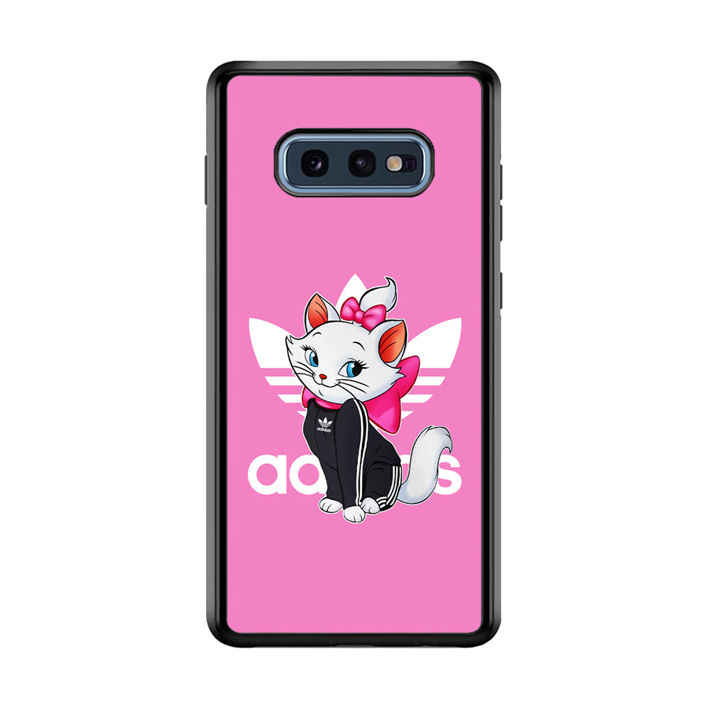 Adidas Marie The White Kitten Samsung Galaxy S10E Case-Mobile Phone Case-Rubber Black (2D Case)-Altracase