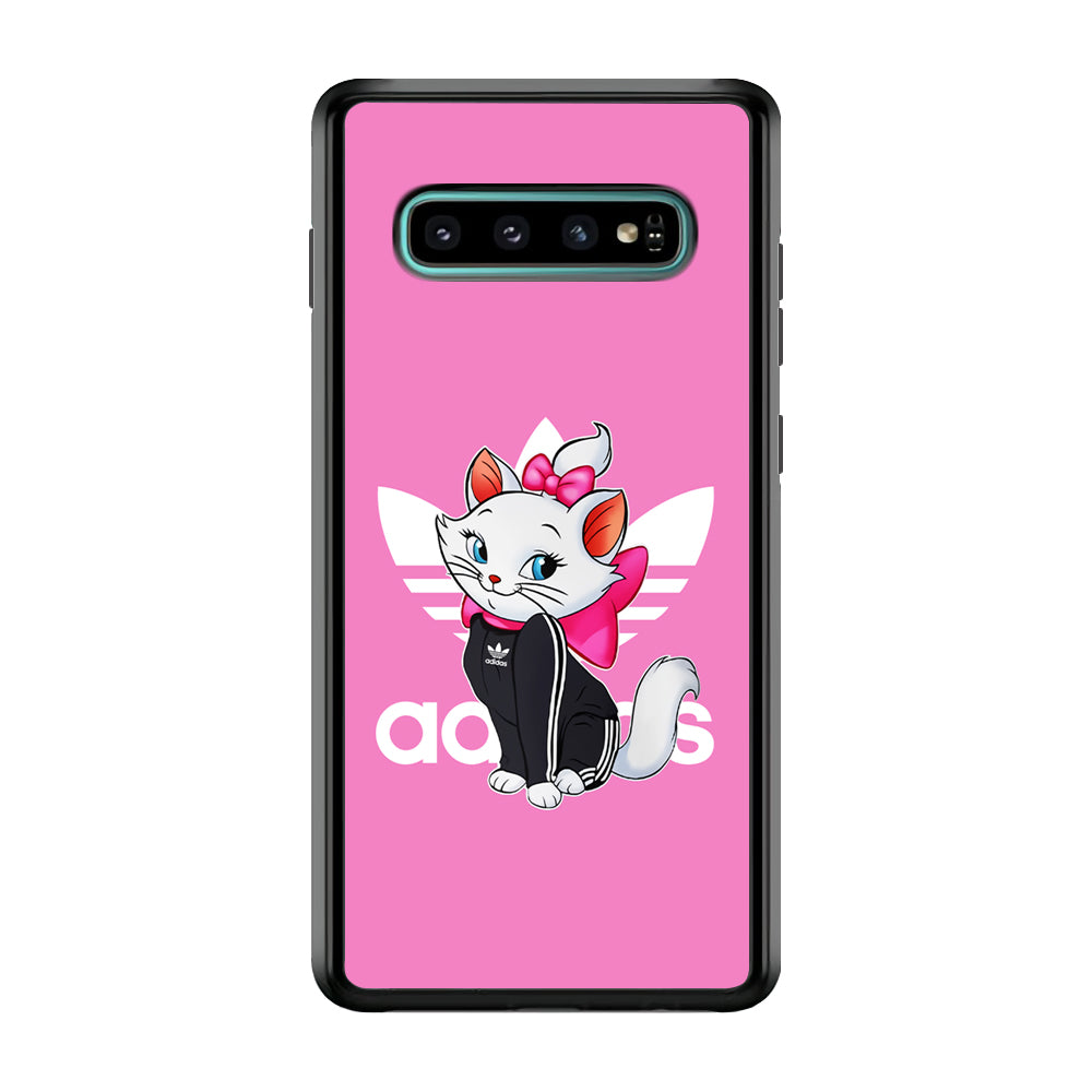 Adidas Marie The White Kitten Samsung Galaxy S10 Case-Mobile Phone Case-Rubber Black (2D Case)-Altracase