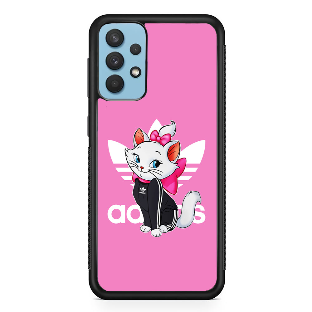 Adidas Marie The White Kitten Samsung Galaxy A32 Case-Mobile Phone Case-Rubber Black (2D Case)-Altracase