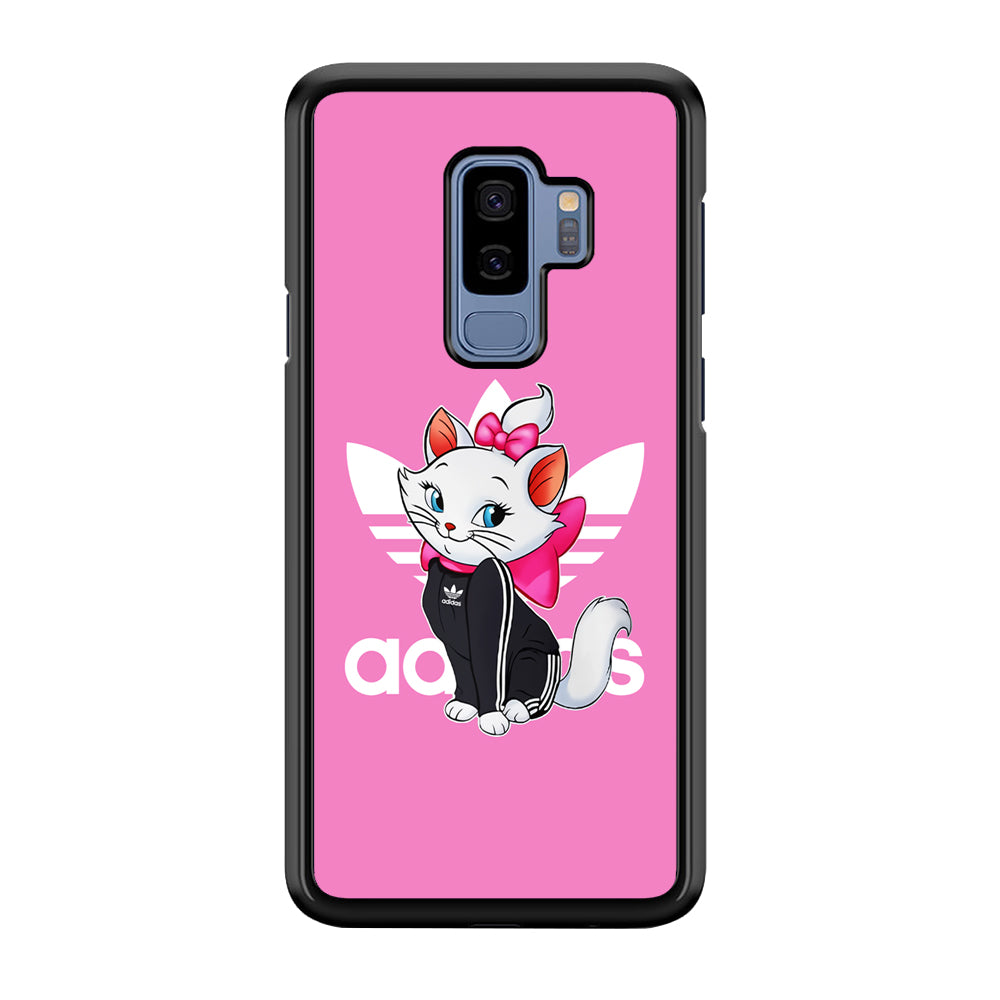 Adidas Marie The White Kitten Samsung Galaxy S9 Plus Case-Mobile Phone Case-Rubber Black (2D Case)-Altracase