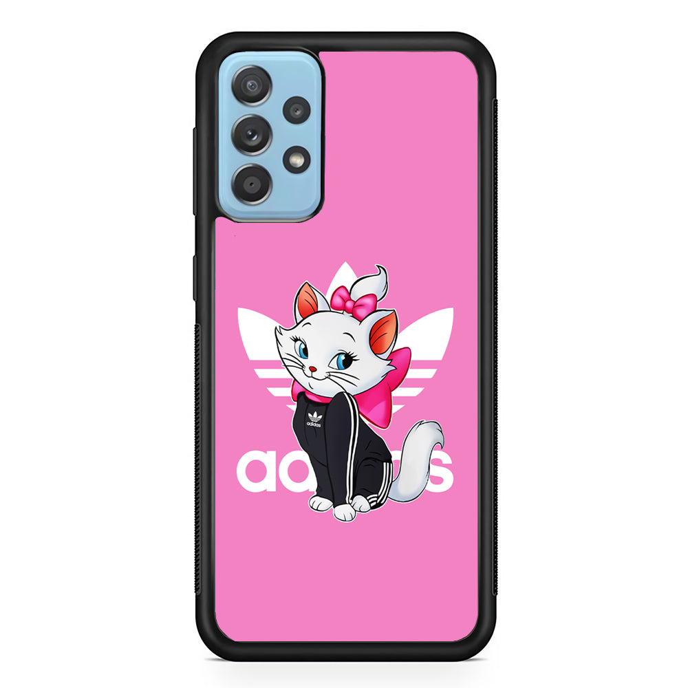 Adidas Marie The White Kitten Samsung Galaxy A52 Case-Mobile Phone Case-Rubber Black (2D Case)-Altracase