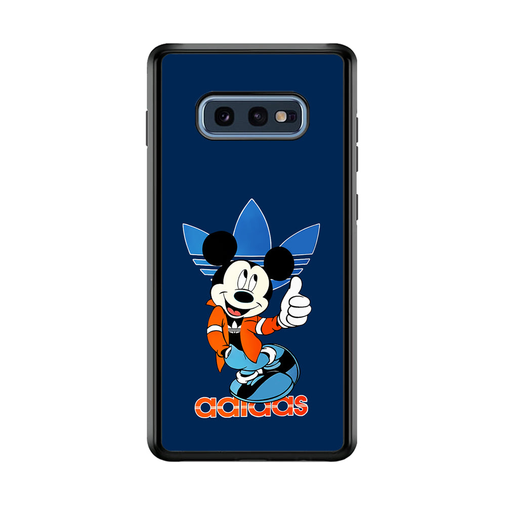 Adidas Mickey Mouse Stylish Samsung Galaxy S10E Case-Mobile Phone Case-Rubber Black (2D Case)-Altracase