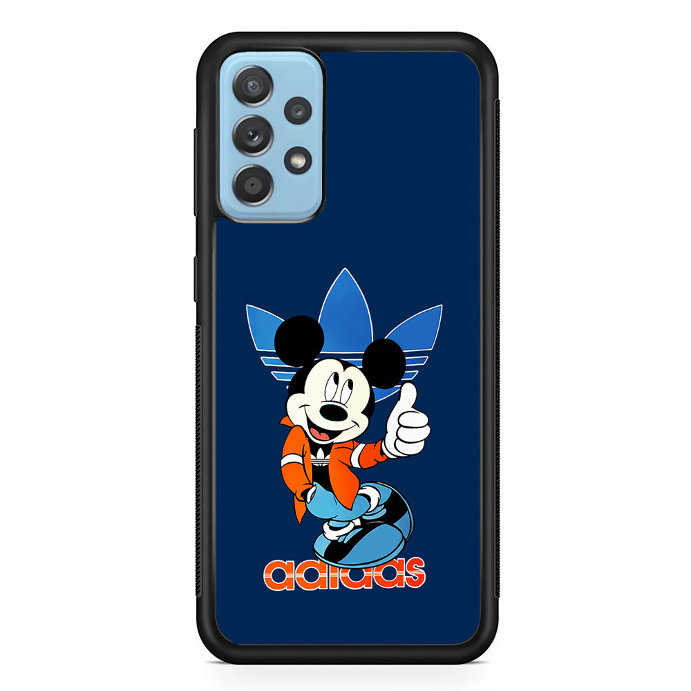 Adidas Mickey Mouse Stylish Samsung Galaxy A52 Case-Mobile Phone Case-Rubber Black (2D Case)-Altracase