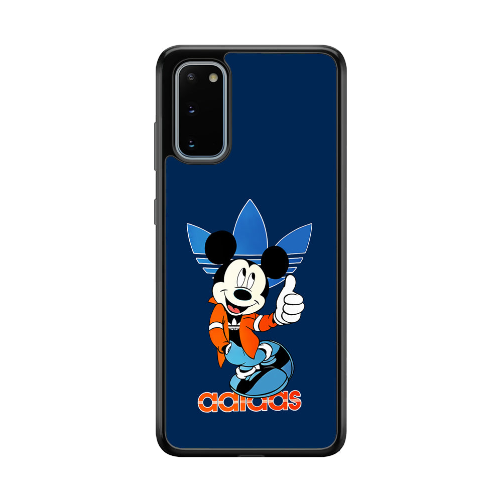 Adidas Mickey Mouse Stylish Samsung Galaxy S20 Case-Mobile Phone Case-Rubber Black (2D Case)-Altracase