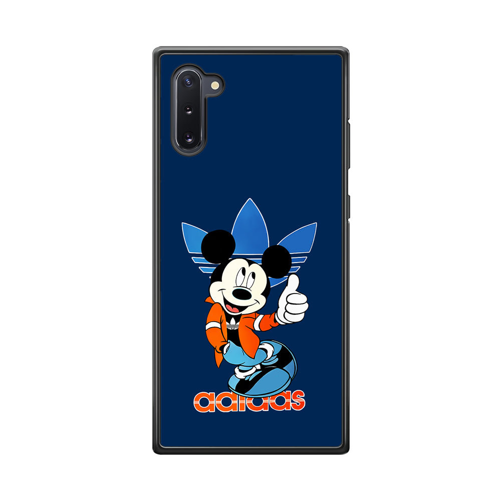 Adidas Mickey Mouse Stylish Samsung Galaxy Note 10 Case-Mobile Phone Case-Rubber Black (2D Case)-Altracase