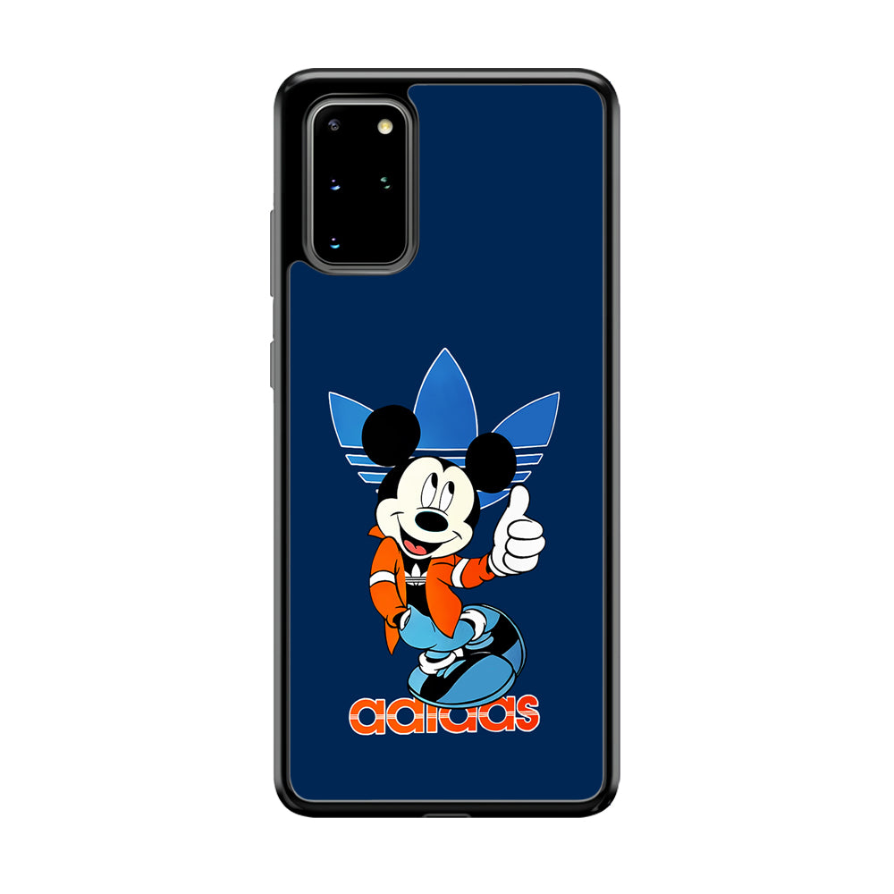 Adidas Mickey Mouse Stylish Samsung Galaxy S20 Plus Case-Mobile Phone Case-Rubber Black (2D Case)-Altracase