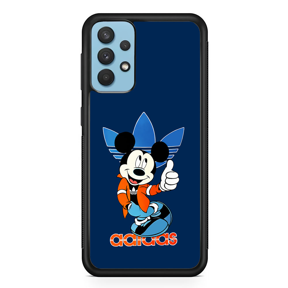 Adidas Mickey Mouse Stylish Samsung Galaxy A32 Case-Mobile Phone Case-Rubber Black (2D Case)-Altracase
