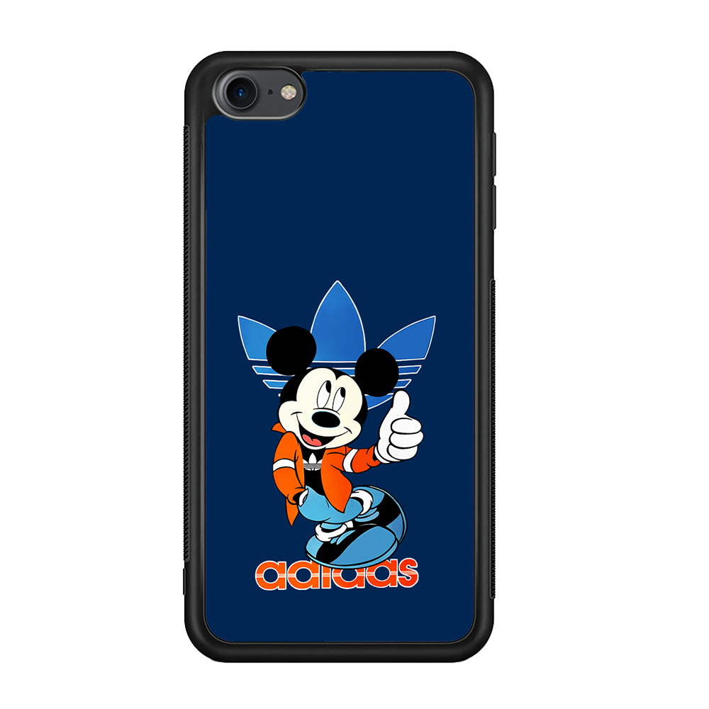 Adidas Mickey Mouse Stylish iPod Touch 6 Case-Mobile Phone Case-Rubber Black (2D Case)-Altracase