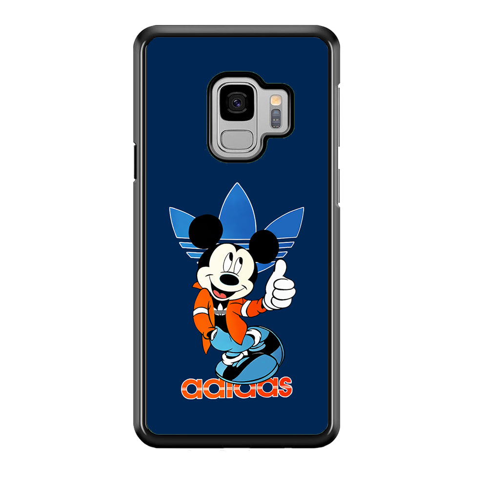 Adidas Mickey Mouse Stylish Samsung Galaxy S9 Case-Mobile Phone Case-Rubber Black (2D Case)-Altracase