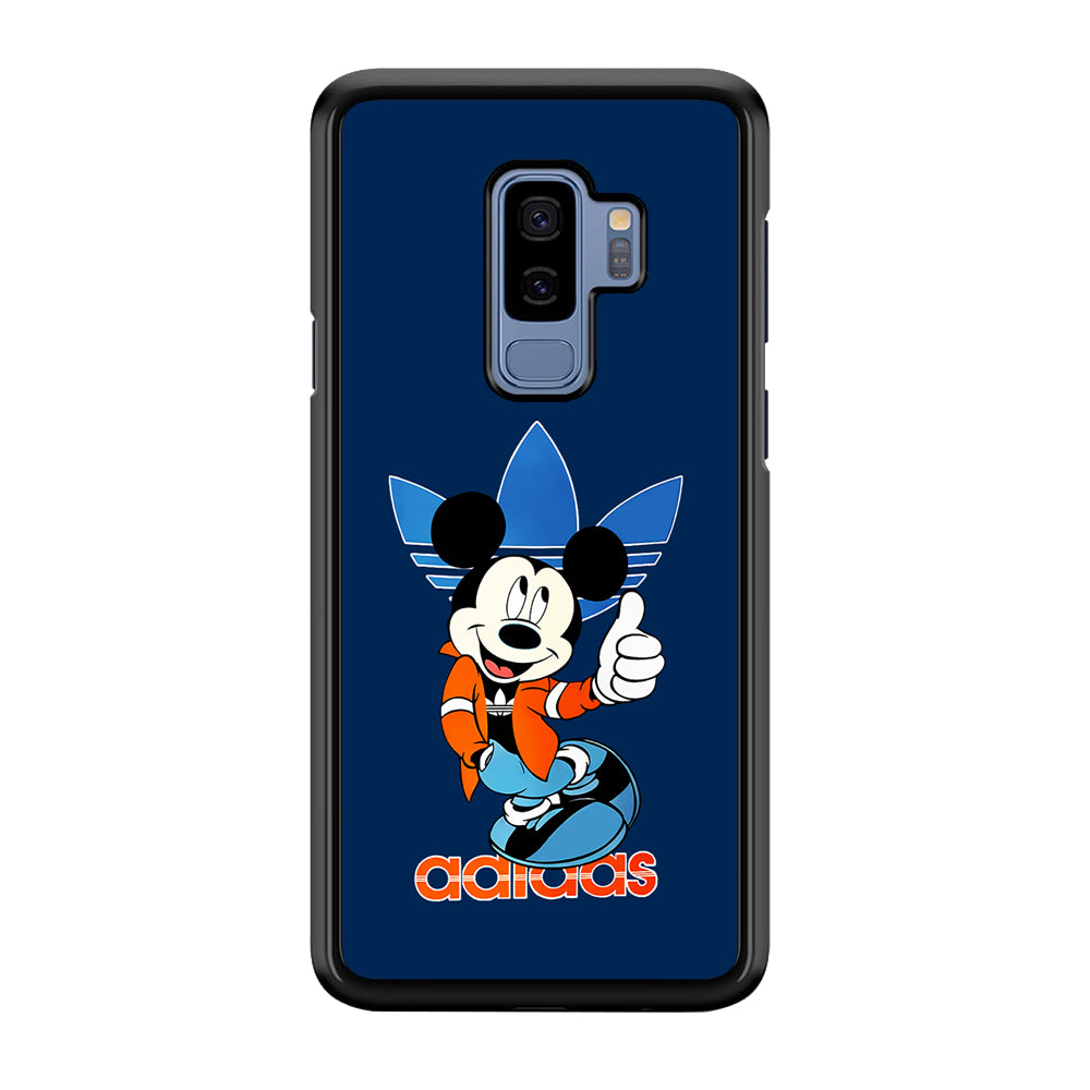 Adidas Mickey Mouse Stylish Samsung Galaxy S9 Plus Case-Mobile Phone Case-Rubber Black (2D Case)-Altracase