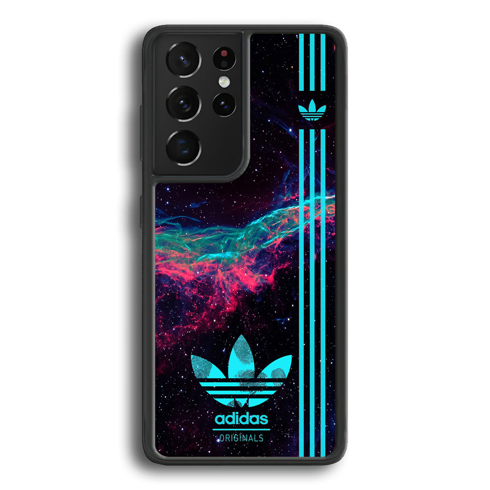Adidas Milkyway Fingerprint Samsung Galaxy S21 Ultra Case-Mobile Phone Case-Rubber Black (2D Case)-Altracase