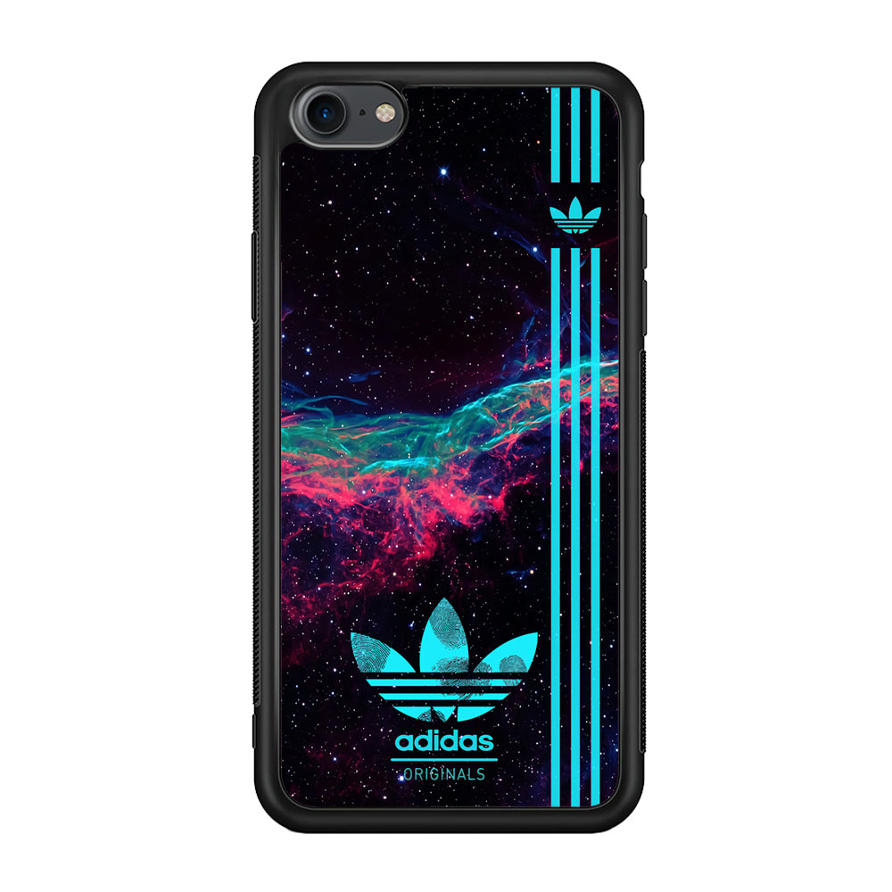 Adidas Milkyway Fingerprint iPhone SE 2020 Case-Mobile Phone Case-Rubber Black (2D Case)-Altracase