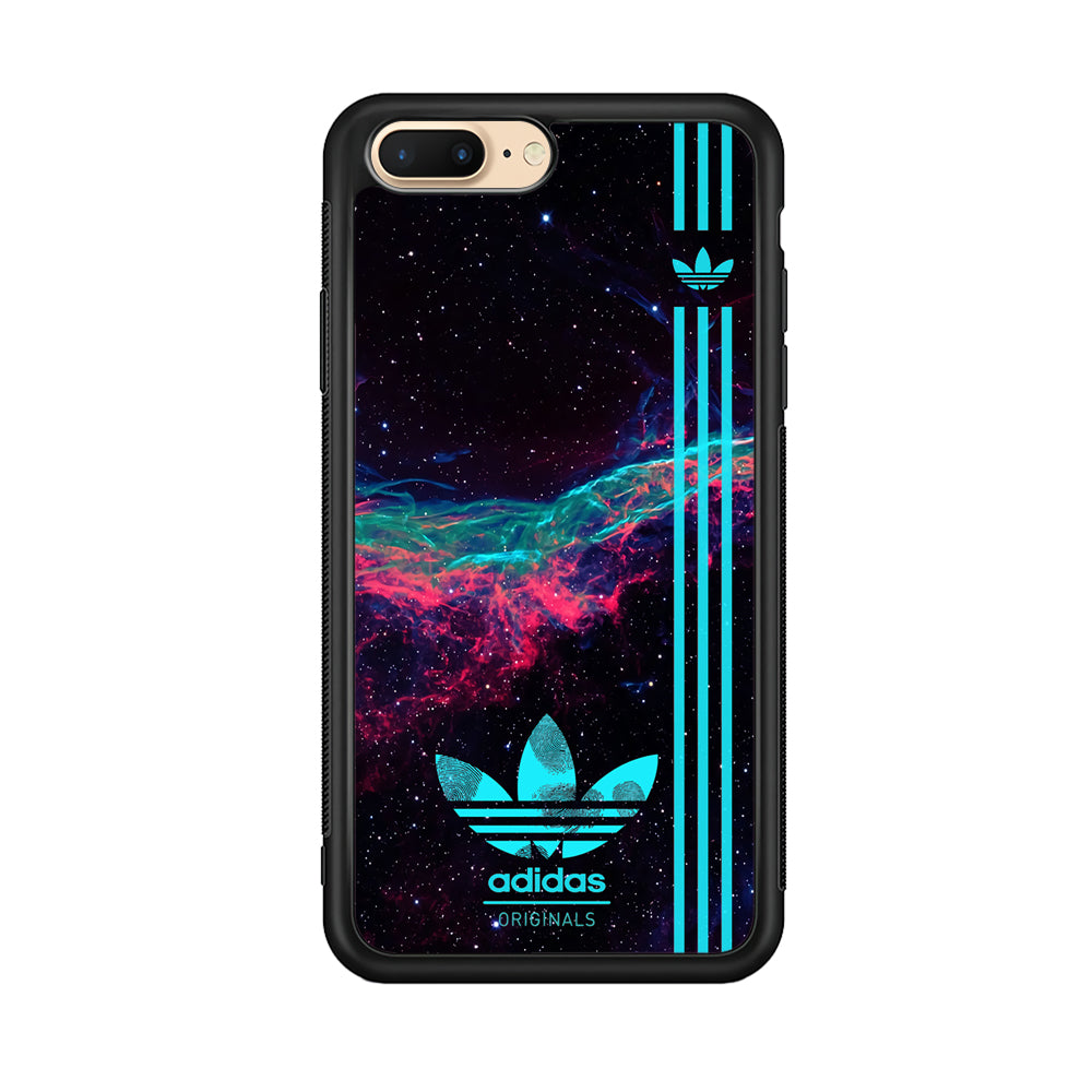 Adidas Milkyway Fingerprint iPhone 8 Plus Case-Mobile Phone Case-Rubber Black (2D Case)-Altracase
