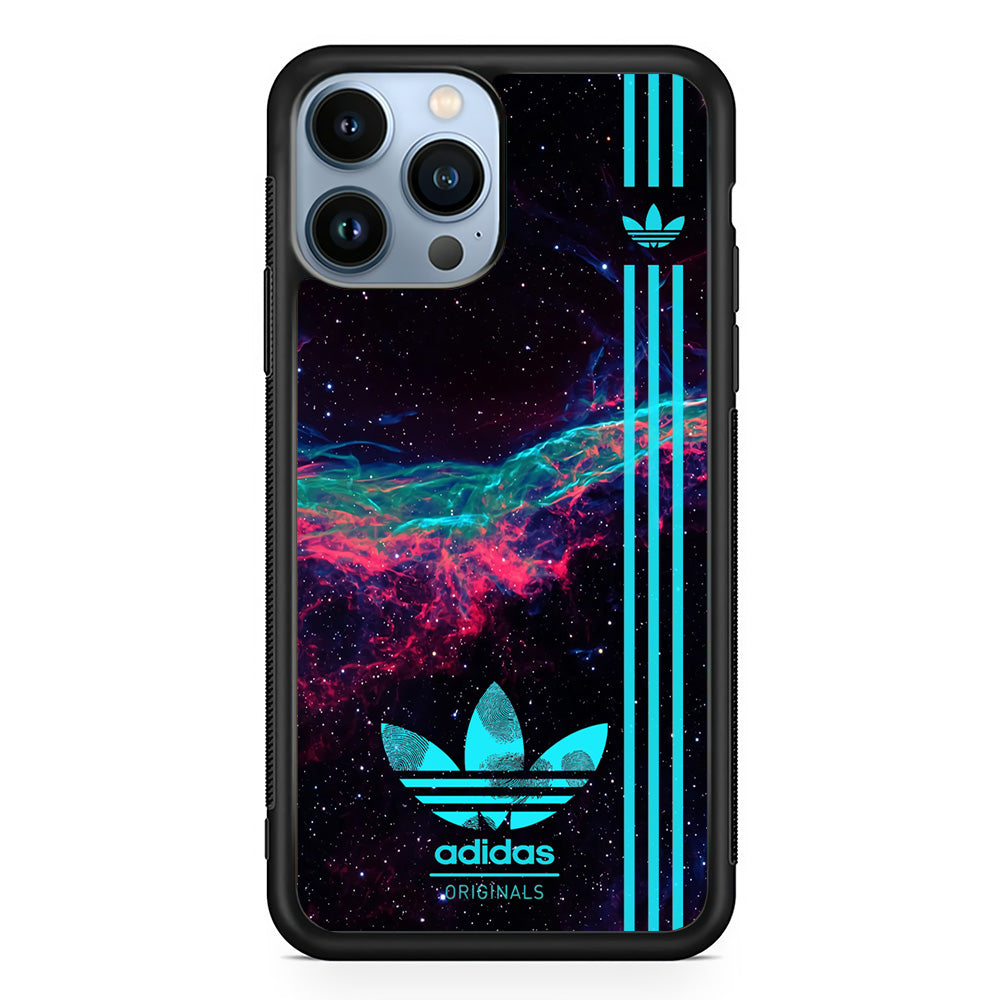 Adidas Milkyway Fingerprint iPhone 14 Pro Case-Mobile Phone Case-Rubber Black (2D Case)-Altracase