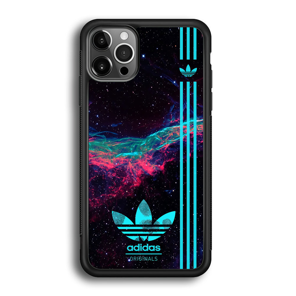 Adidas Milkyway Fingerprint iPhone 12 Pro Case-Mobile Phone Case-Rubber Black (2D Case)-Altracase