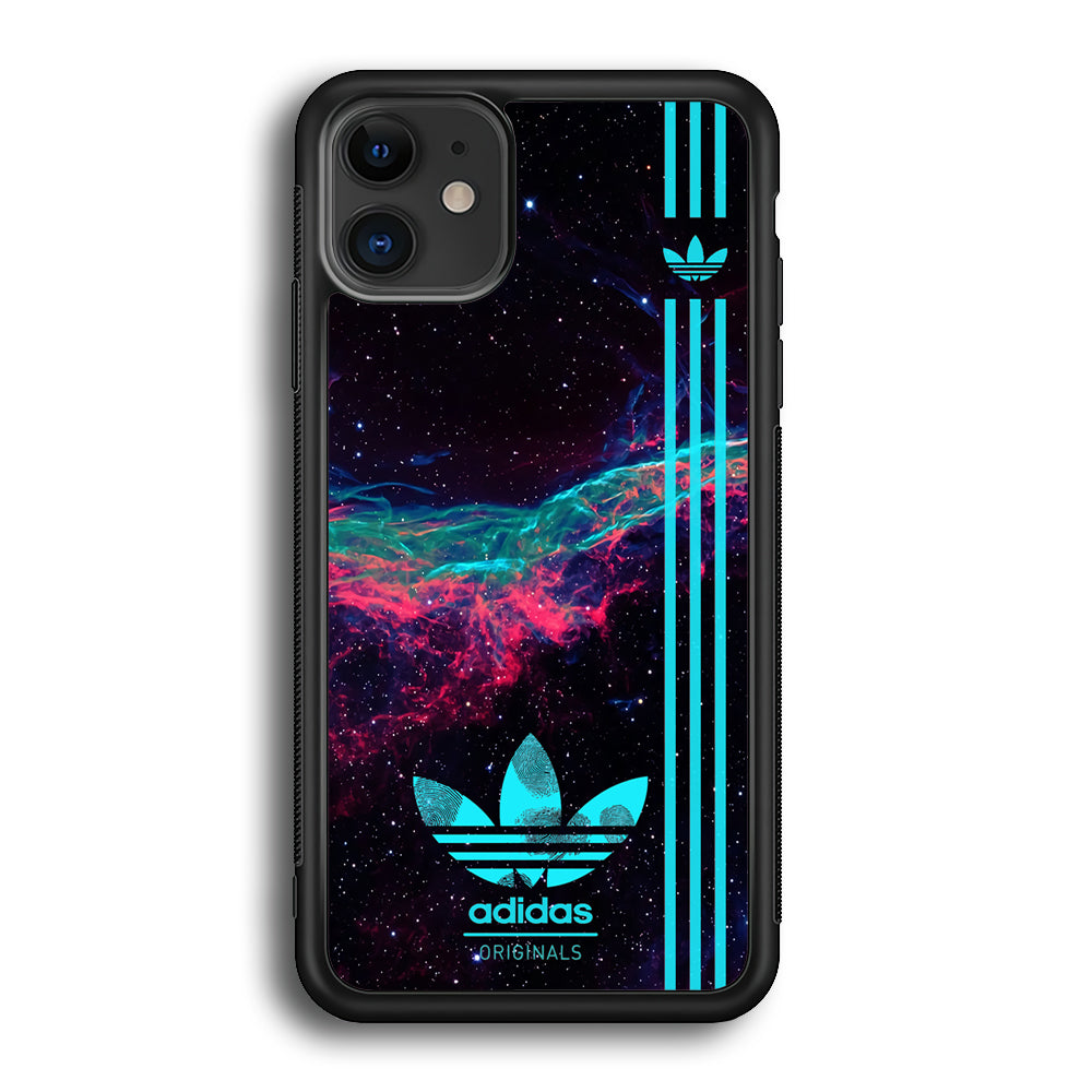 Adidas Milkyway Fingerprint iPhone 11 Case-Mobile Phone Case-Rubber Black (2D Case)-Altracase